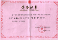 營(yíng)銷專家榮譽(yù)證書(shū)